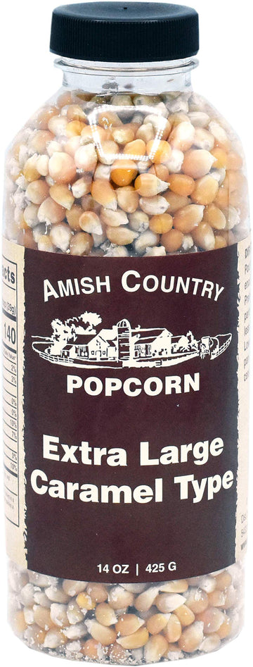 Amish Country Popcorn | 14 Oz Bottle | Extra Large Caramel Type Popcorn Kernels | Old Fashioned, Non-Gmo And Gluten Free (14 Oz