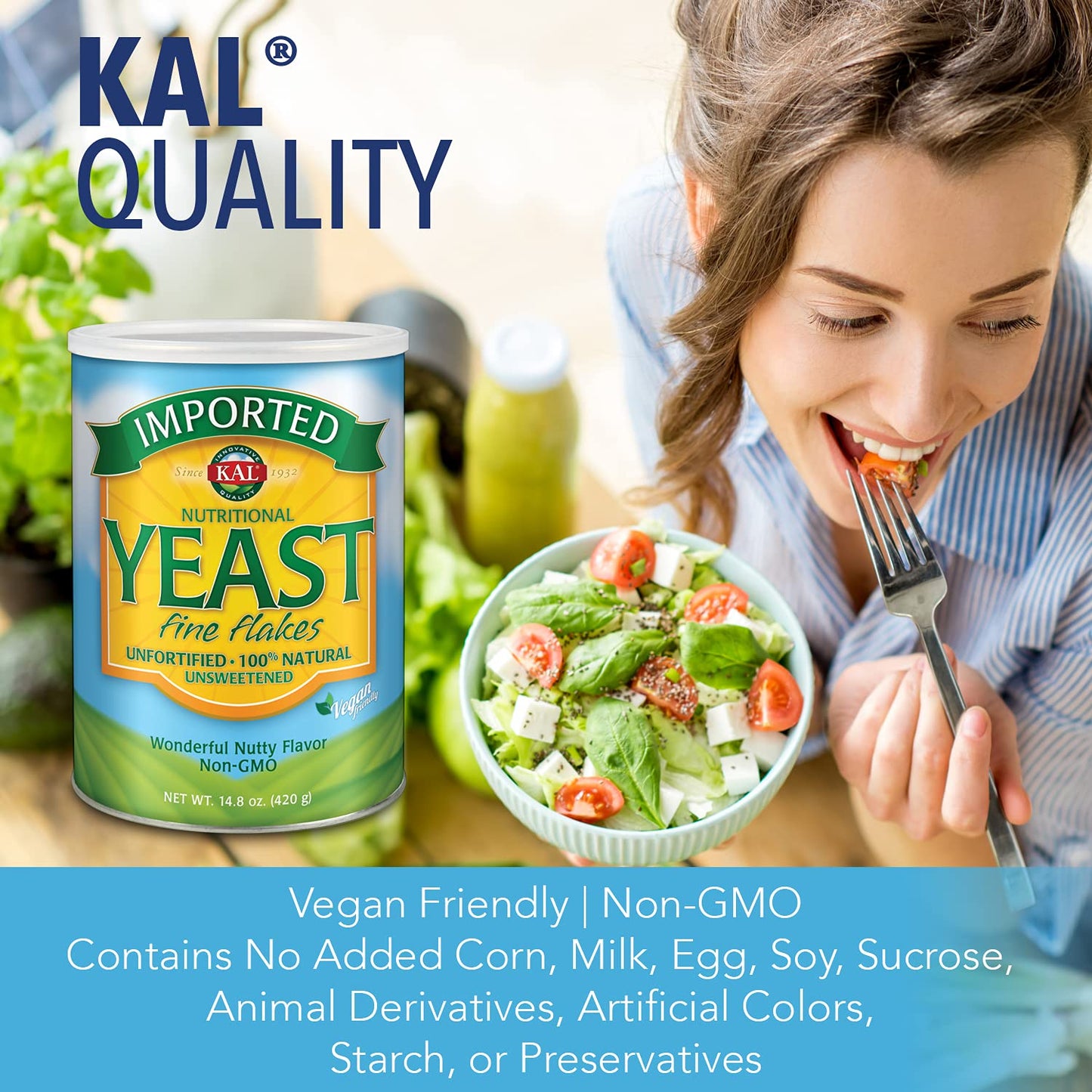 KAL Imported Yeast Flakes, 14.8 Ounce