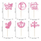 YCTHUNFISH Cupcake Toppers 24 Pack Religious Theme Pink Glitter Cross Dove of Peace Decorations for Baby Shower Kids Birthday Party