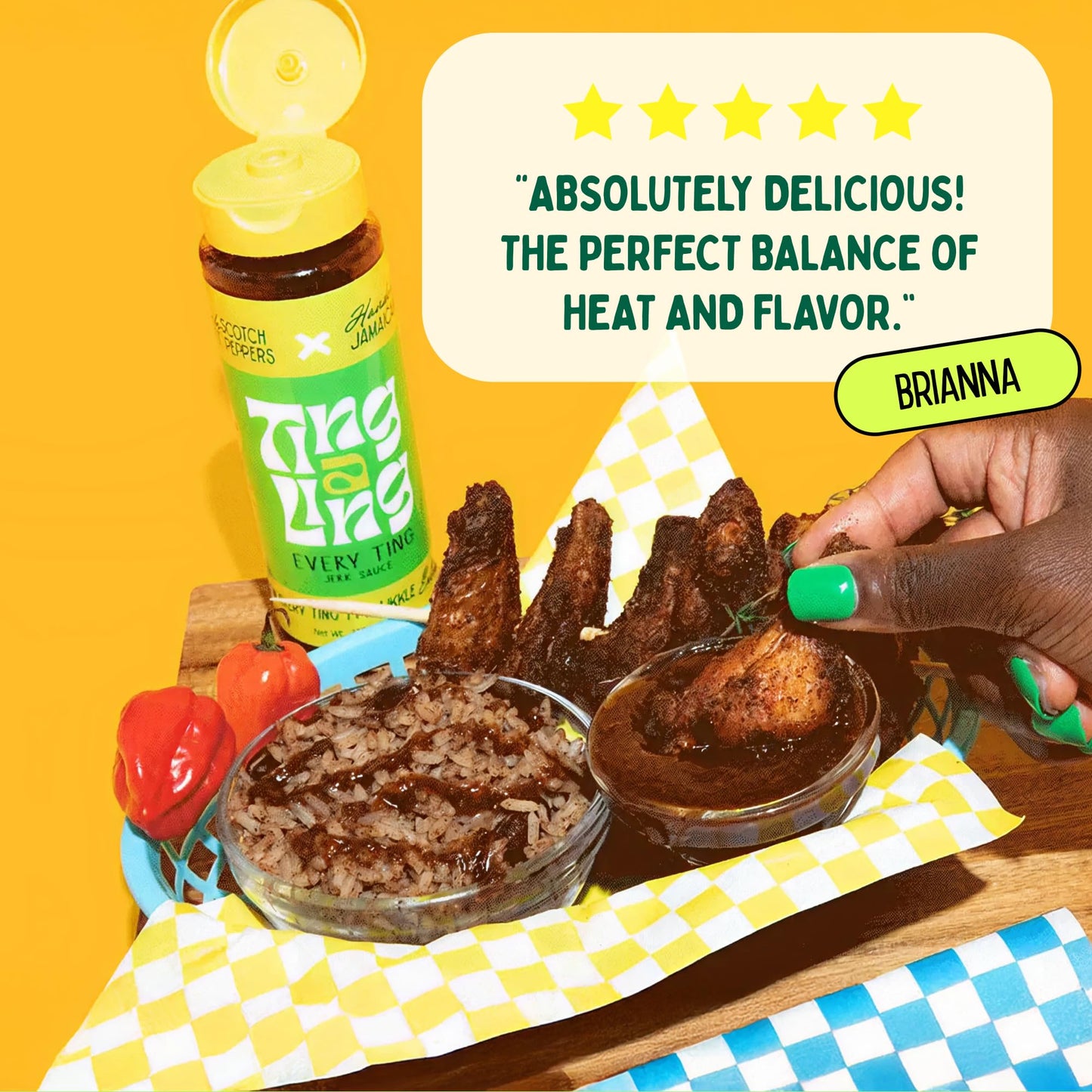 Every Ting Jerk Ting A Ling Jerk Sauce | Jamaican Scotch Bonnet Pepper Sauce with Spices | jerk seasoning jamaican style Sweet &