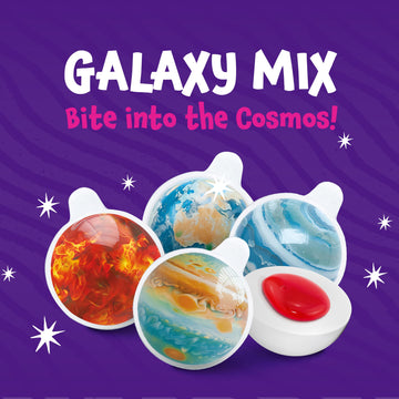 Funtasty Planet Mix Gummy Balls Candy - 19 Ounce Jar (30 Count) - Jam Center - Bubblegum Flavor - Party Favors
