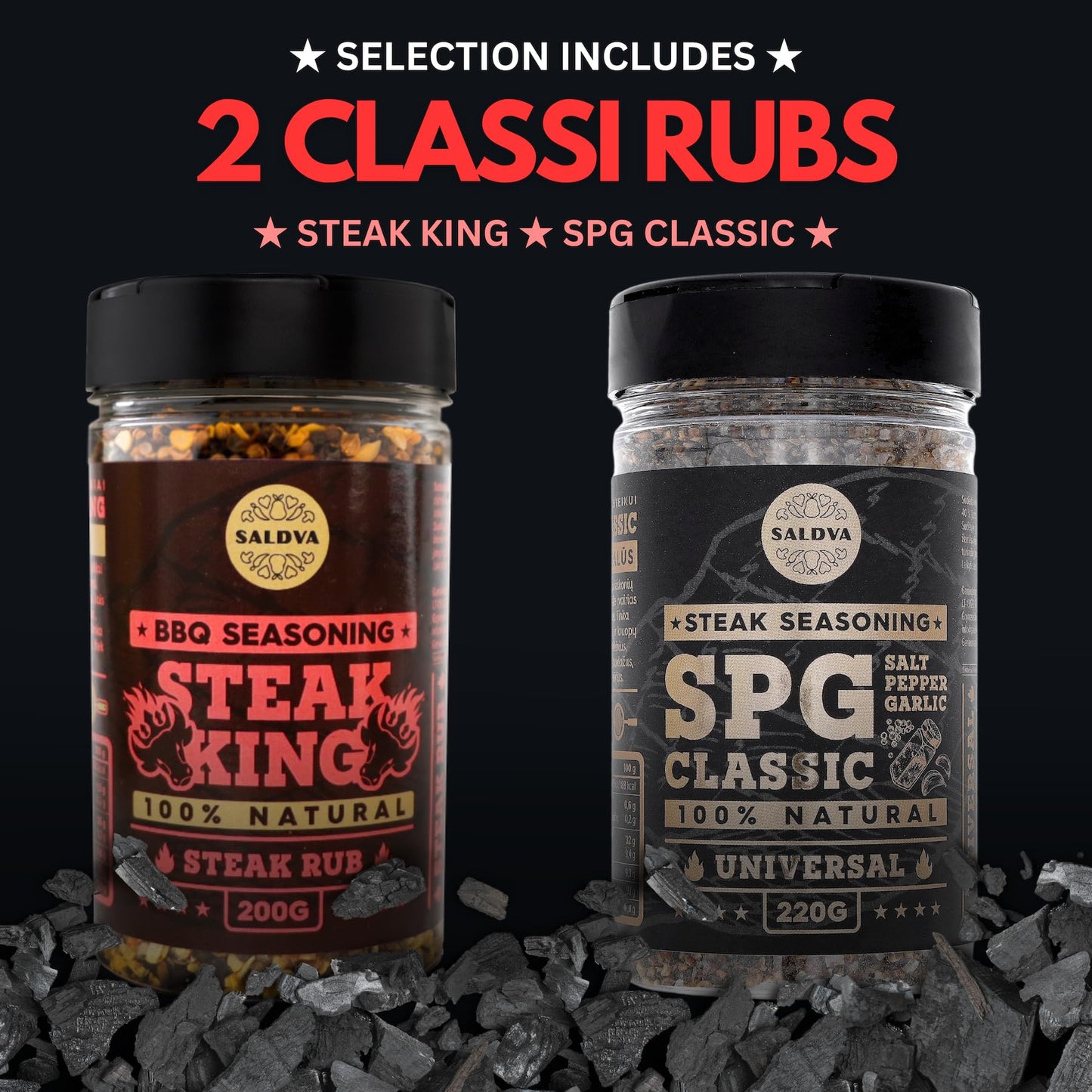 Steakhouse Collection Enhanced Seasonings – Black Garlic, Truffle, Steak King & Spg Bbq Rubs | Pack Of 4 | Gourmet Grill Gift | 100% Natural Flavor Boost