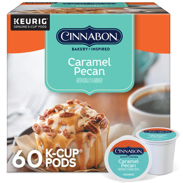 Cinnabon Caramel Pecan Coffee, Keurig Single Serve K-Cup Pods, 60 Count (6 Packs of 10)