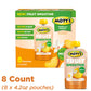 Motts Fruit Smoothies Vanilla Peach, 4.2 oz clear pouches, 8 Pack, Made With Milk, Made With Real Fruit, Good Source of Calcium,