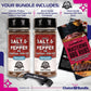 Pit Boss BBQ Seasoning Spice & Rub, Smoky Salt &  ed Pepper, 11.2 oz (2 Pack) + Guide & Keychain Opener