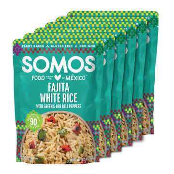 SOMOS Fajita White Rice - Gluten Free, Vegan, Non-GMO - 8.8 oz (Pack of 6)