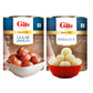 Gits 2Kg Gulab Jamun + Rasgulla Combo (1Kg Gulab Jamun Tin + 1Kg Rasgulla Tin)