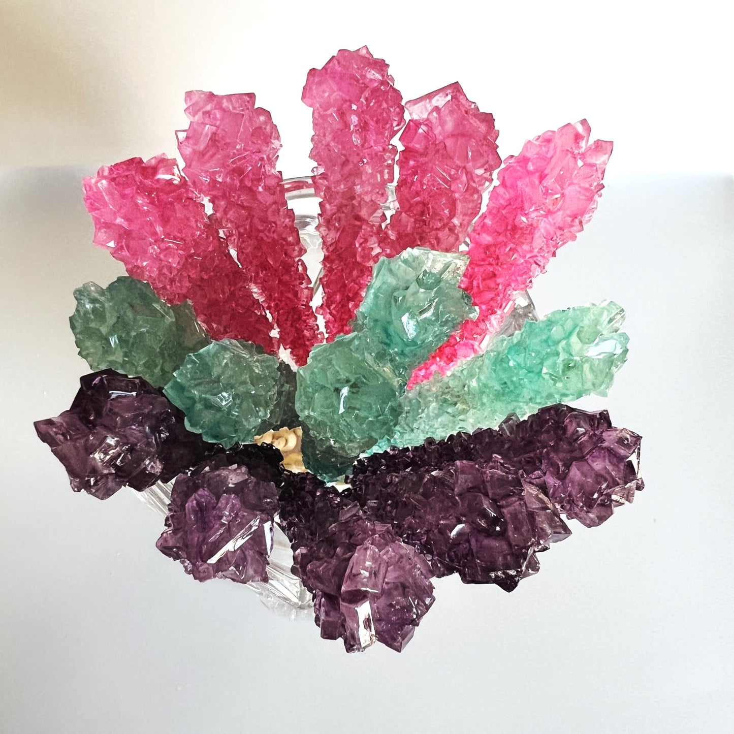 Classic Rock Candy Sticks, Sugar Rock Crystal Lollipops, Individually Wrapped (Pack Of 18, Mermaid Mix (Purple Grape, Pink Cherr