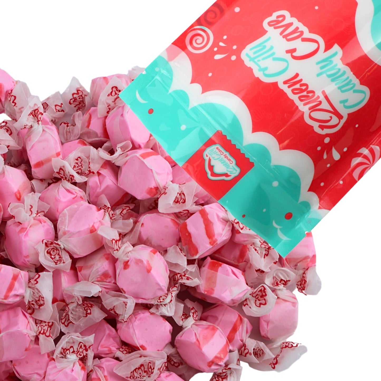 QUEEN CITY CANDY CAVE Cherry Salt Water Taffy - Assorted Flavors - 1 Pound Individually Wrapped Candy