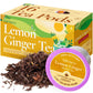 Gya Tea Co Lemon Ginger Herbal Tea Pods - Decaf Wellness Tea, 16 Count