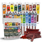 Jerky-n-Spice Buffalo Bobs Wild Game Meat Snacks, Beef Jerky Assortment, 24 Pack, 0.88 Ounce Strips & Sticks, Exotic Gift Baskets