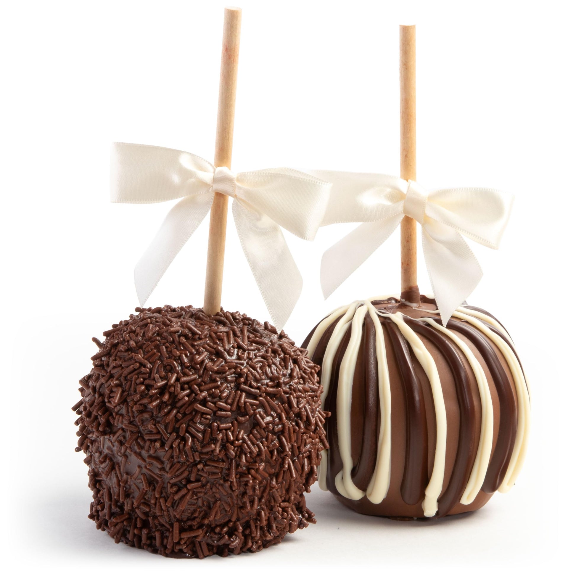 A Gift Inside Milk and Dark Chocolate Covered Caramel Apples Pair