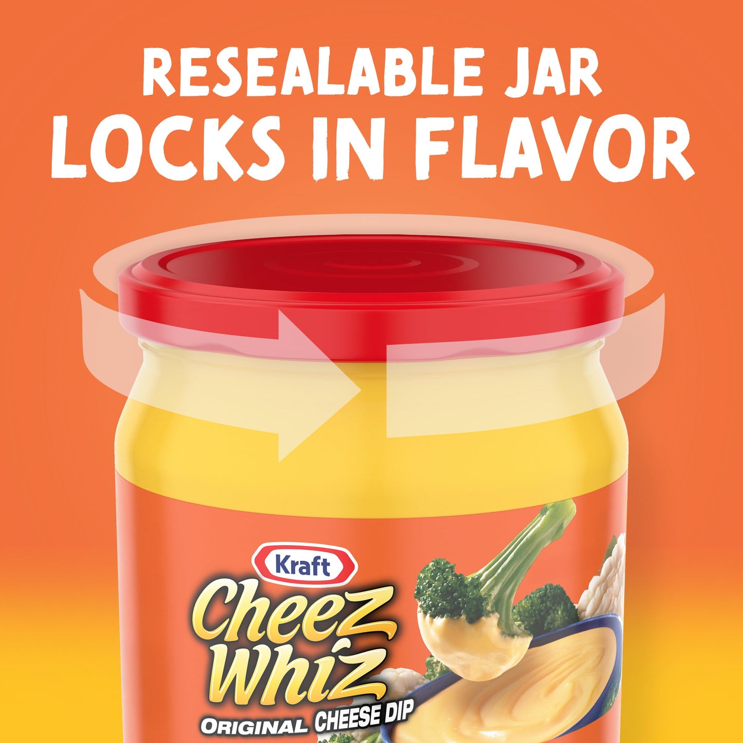 Cheez Whiz Cheese Dip, 1 Jar, Original Flavor, Easy Dip, 15 oz