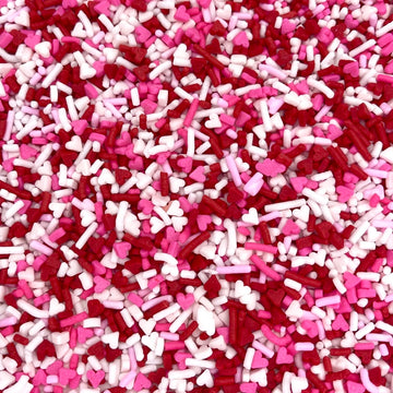 Manvscakes | Valentine sprinkles | Pink and red sprinkles | Jimmies | Cookie sprinkles | Edible sprinkles | Sprinkle mix (7.8 ou