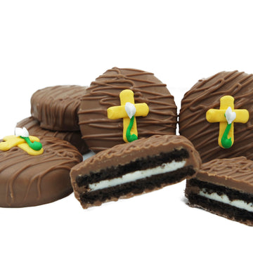 Philadelphia Candies Milk Chocolate Covered OREO Cookies, Easter Cross Design, 8 oz, Gift Pack
