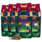 GOLD COFFEE COMPANY Kanaloa Blend Medium Roast Whole Bean Coffee Pack of 4 - 16 Ounce