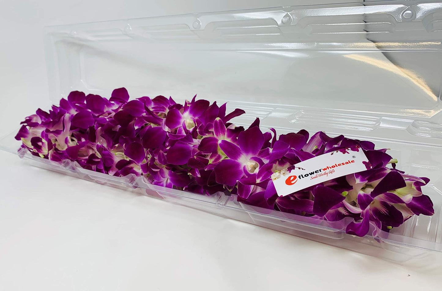 Fresh Hand Made Dendrobium Orchid Lei Purple