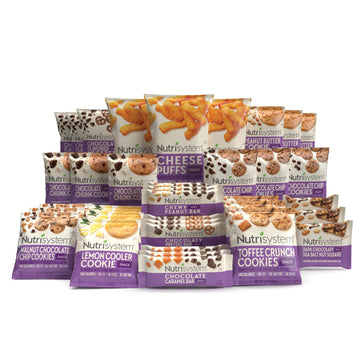 Nutrisystem Snack Bundle - Snack Bars, Cookies, Cheese Puffs - 36 Count