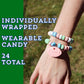 Football Candy Bracelets  Sports Themed Edible Jewelry  Individually Wrapped Team Party Favors  24 Count  10.16 Ounces