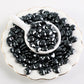 Kasvan Black Heart Shapes Sprinkles - Edible Candy Pearls 130G/4.58 Oz, Mix Size, Baking Cake Decorations, Ice Cream Toppings An
