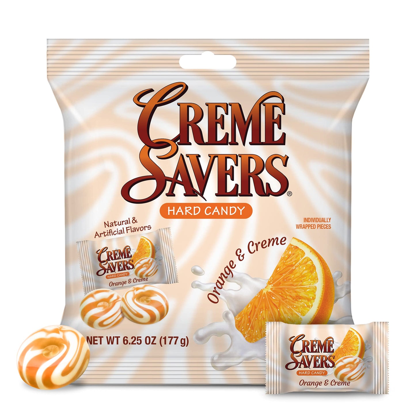 CREME SAVERS Orange and Creme Hard Candy - 6.25oz Bag (12 Count)