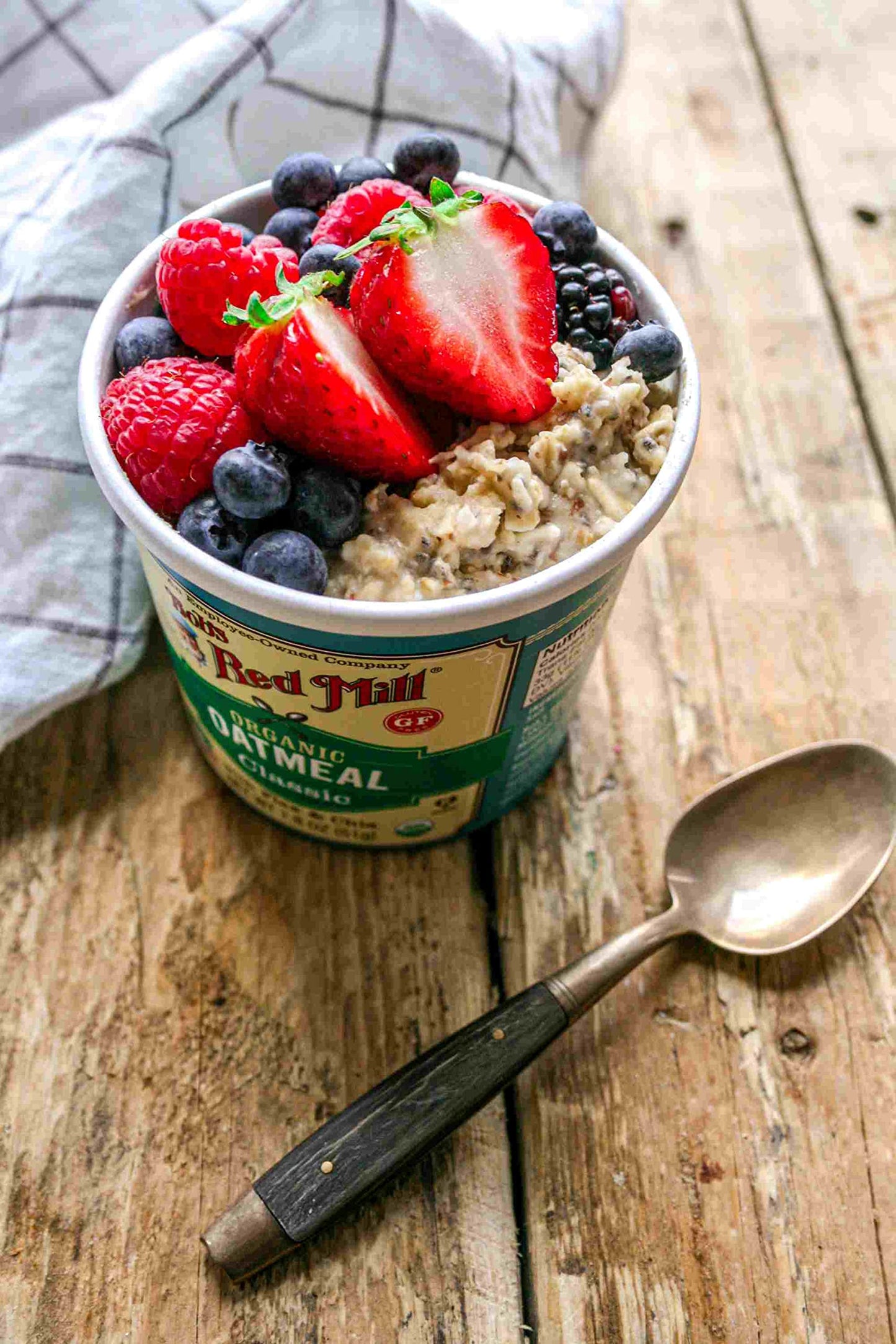 Bob'S Red Mill Classic Oatmeal Cup, 1 Cup (Pack Of 1) - Non Gmo, Gluten Free, Whole Grain, Vegan, Kosher