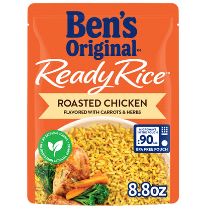 BENS ORIGINAL Ready Rice Roasted Chicken Flavored Rice, Easy Dinner Side, 8.8 oz Pouch