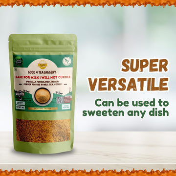 Danodia Foods 2 lbs Organic Jaggery Powder Specially Formulated | For Tea, Milk and Coffee | Brown Sugar Substitute, Non-GMO, Ve