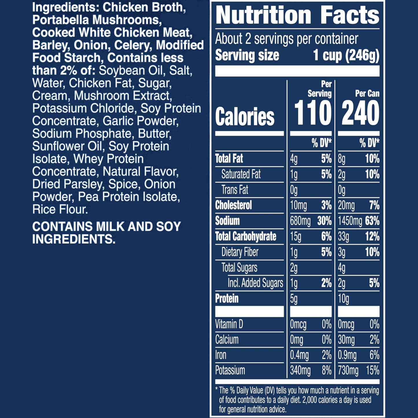 Progresso Traditional Creamy Chicken & Mushroom Soup with Barley, 18.5 oz.