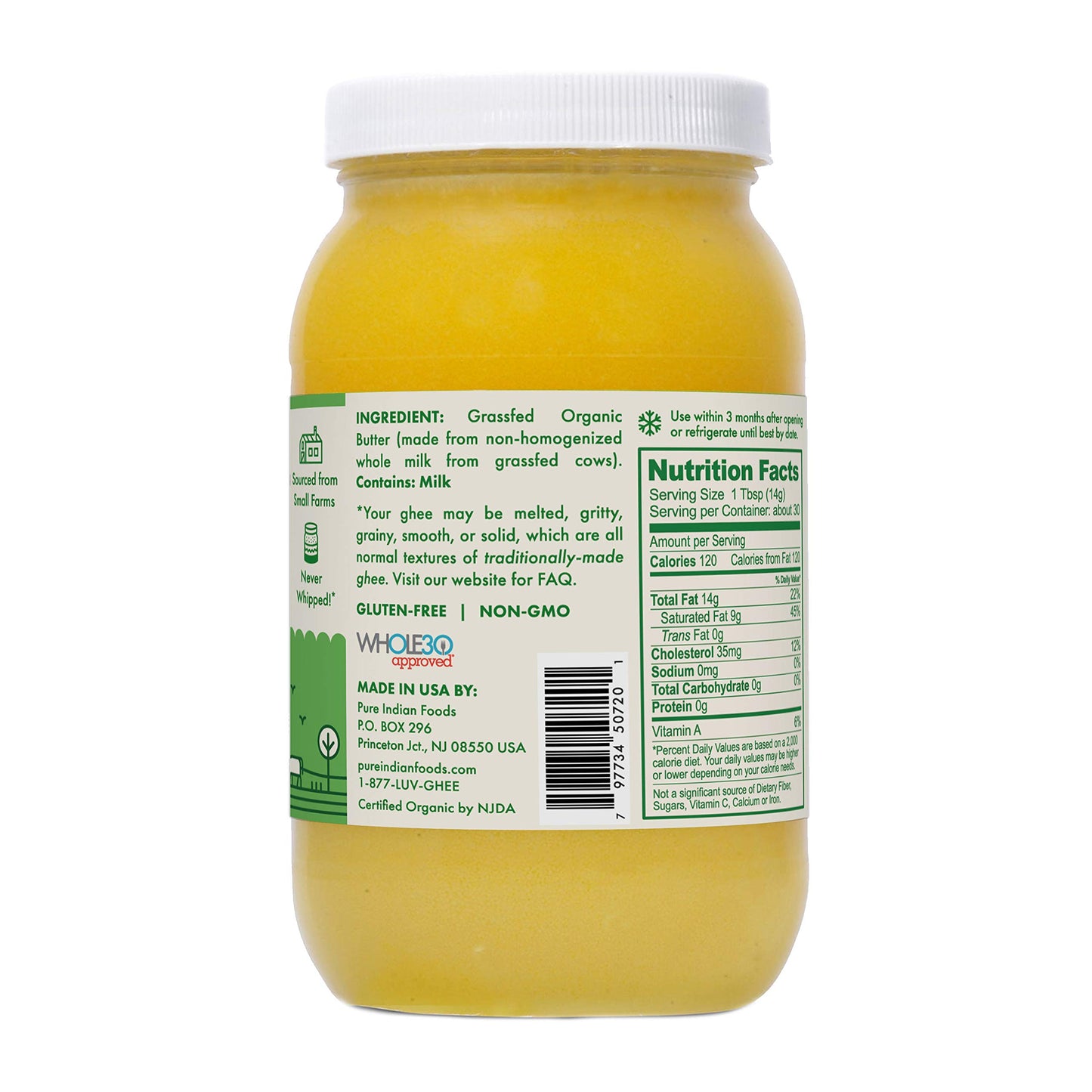Grassfed Organic Ghee 15 oz