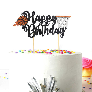 Seyala - Basketball Happy Birthday Cake Topper