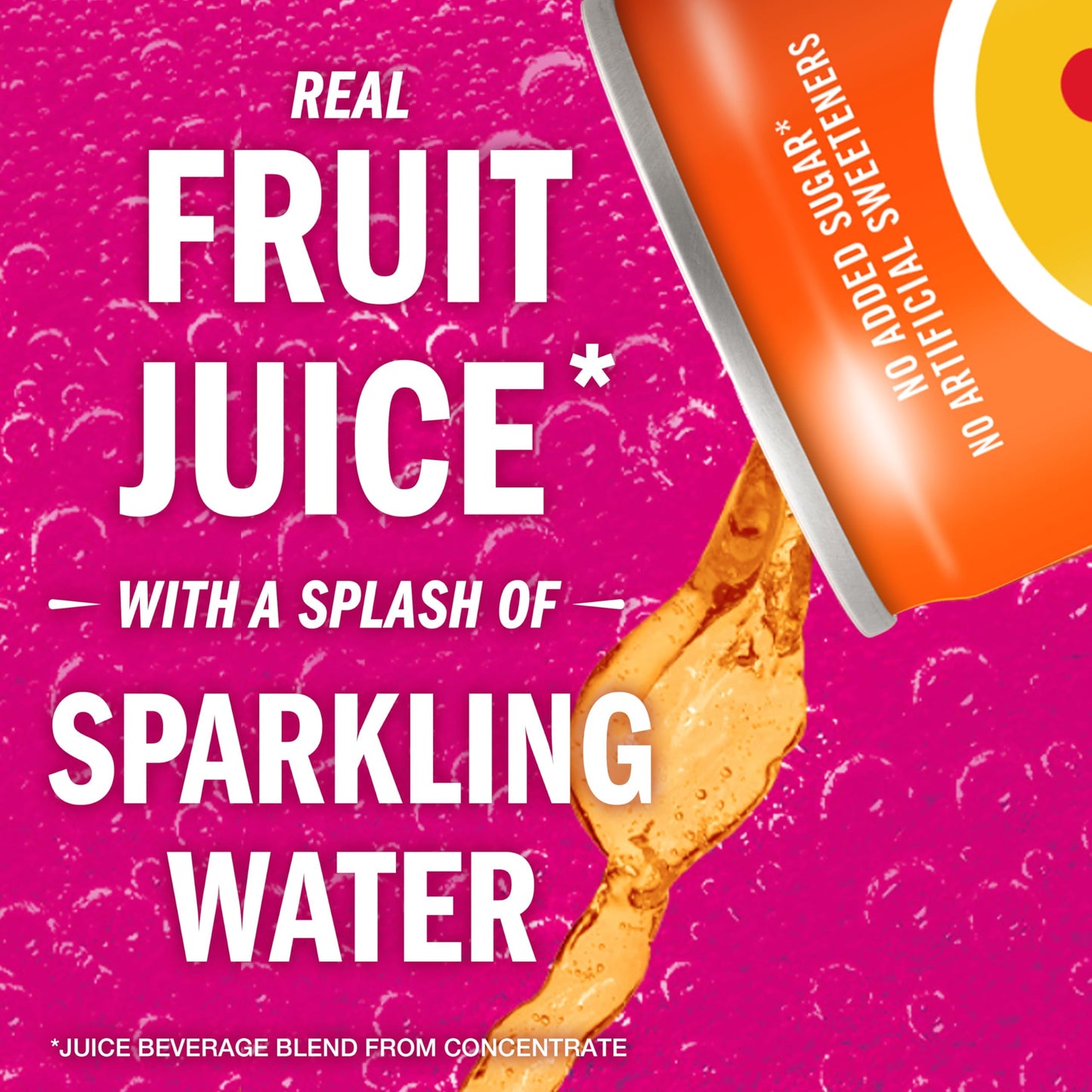 IZZE Sparkling Water Juice Beverage Blend, Mango, No Sugar Added, 8.4 FL OZ, 24 Cans