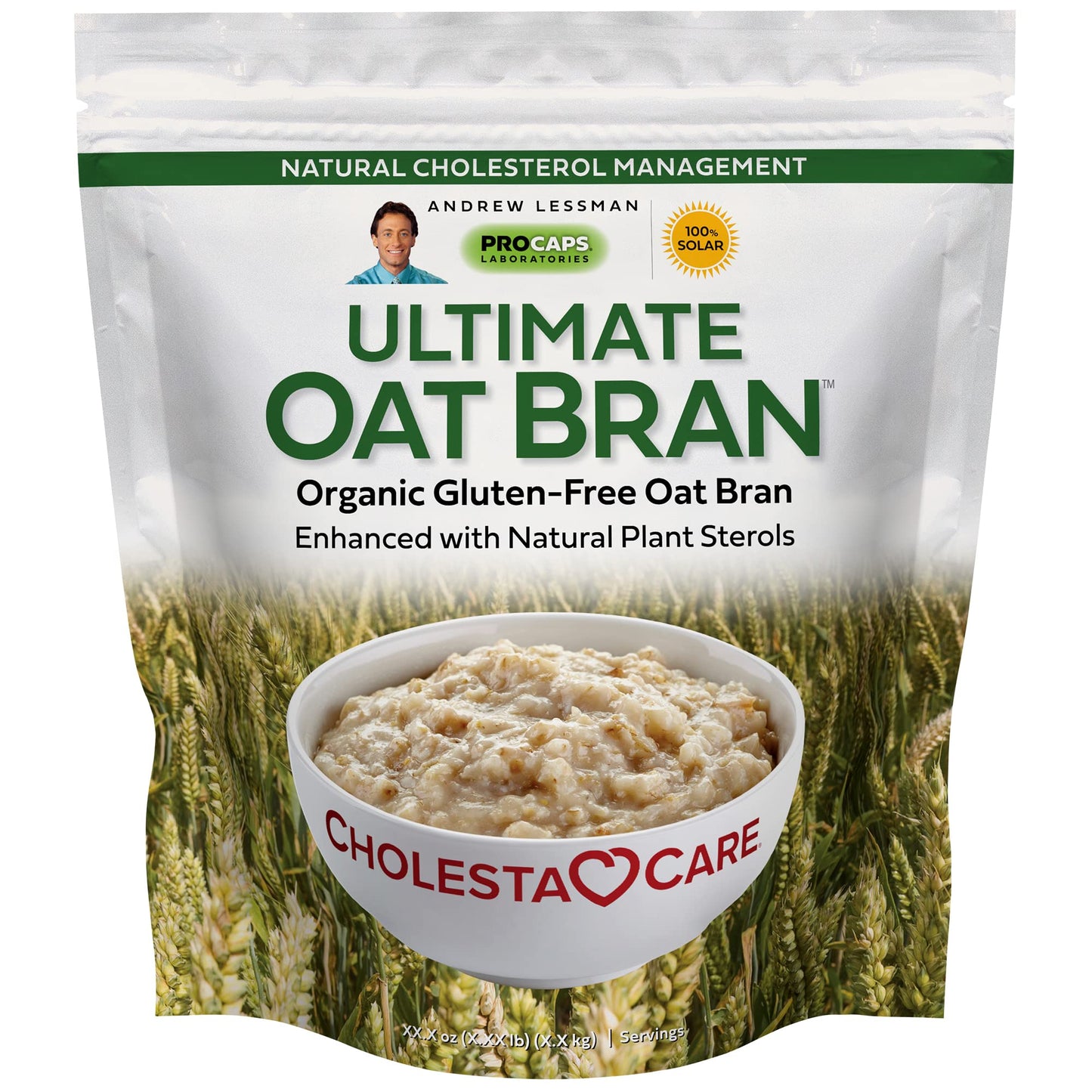 Andrew Lessman Ultimate Oat Bran 60 Servings - Premium Organic, Gluten-Free Oat Bran, Heart-Healthy Fiber And Non-Gmo Sourced Ph