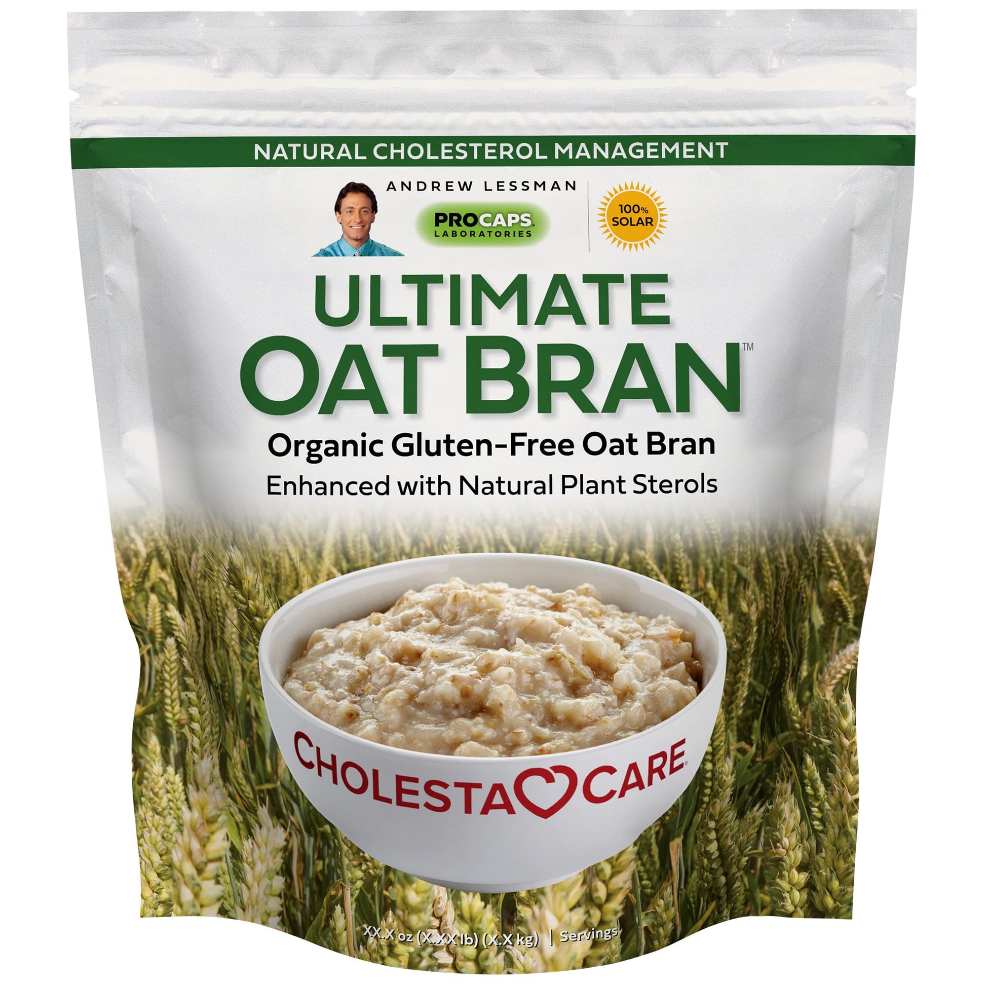 Andrew Lessman Ultimate Oat Bran 60 Servings - Premium Organic, Gluten-Free Oat Bran, Heart-Healthy Fiber And Non-Gmo Sourced Ph
