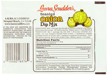 Laura Scudders Dry Dip Mix, Toasted Onion, 0.5-Ounce (Pack of 24)