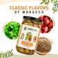Moroccan Olive Grove Mixed Olives - Premium Hand-Picked Purple & Green Olives with Sweet Peppers, 2-Pack, 745g per Jar
