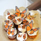 Sugar Robot Inc. Edible Butterflies Set of 15 - Wafer Cake & Cupcake Toppers - 4x0.05 - Orange Monarch Butterflies