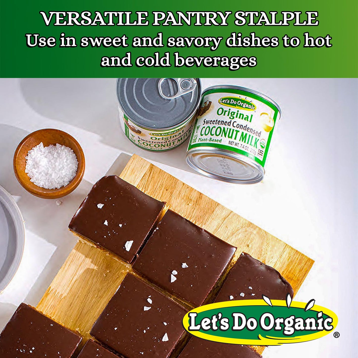 Lets Do Organic Sweetened Condensed Coconut Milk - Vegan Condensed Milk Canned, Coconut Condensed Milk Canned Sweetened - 7.4 oz