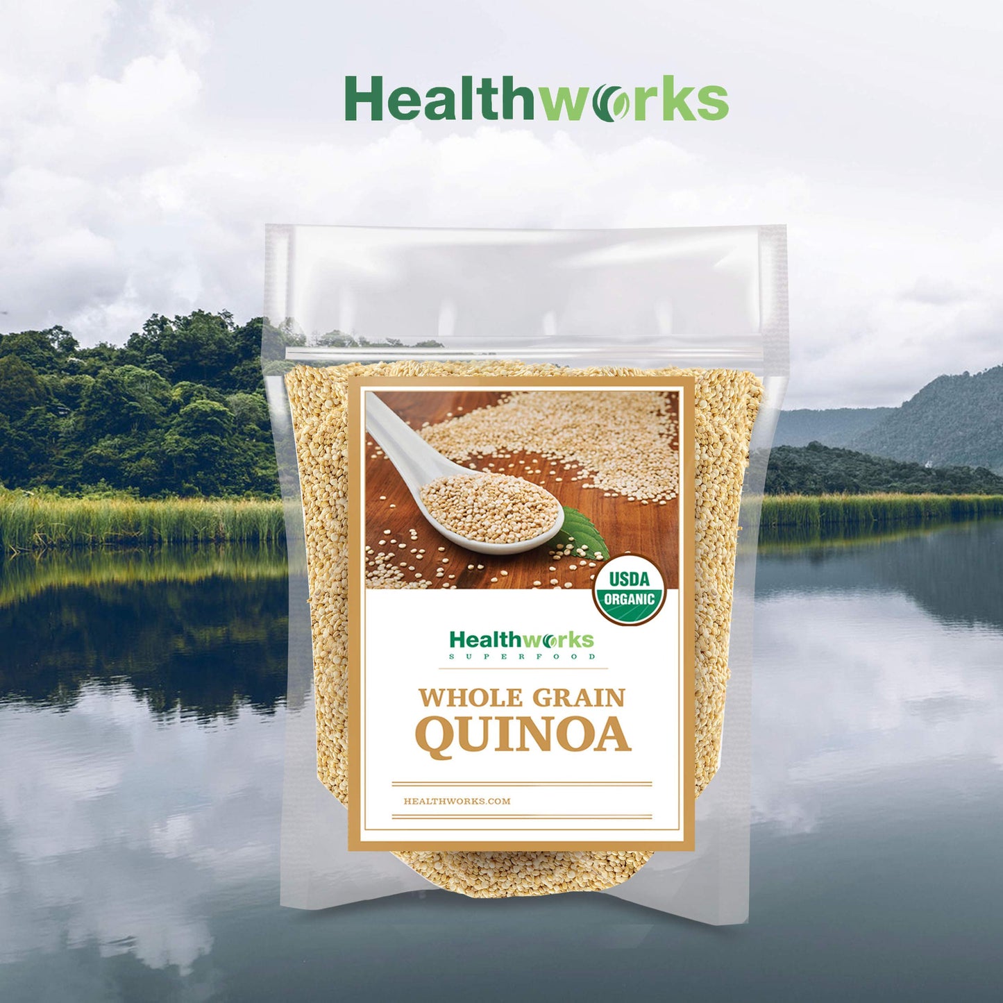 Healthworks Quinoa White Whole Grain Raw Organic (80 Ounces / 5 Pounds) | Protein  Fiber & Iron | Peruvian Origin | Rice & Pasta Substitute