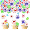 Keaziu 40 Pack Edible Flower Cupcake Toppers Edible Wafar Paper Spring Bridal Engagement Baby Shower Birthday Party Drink Topper
