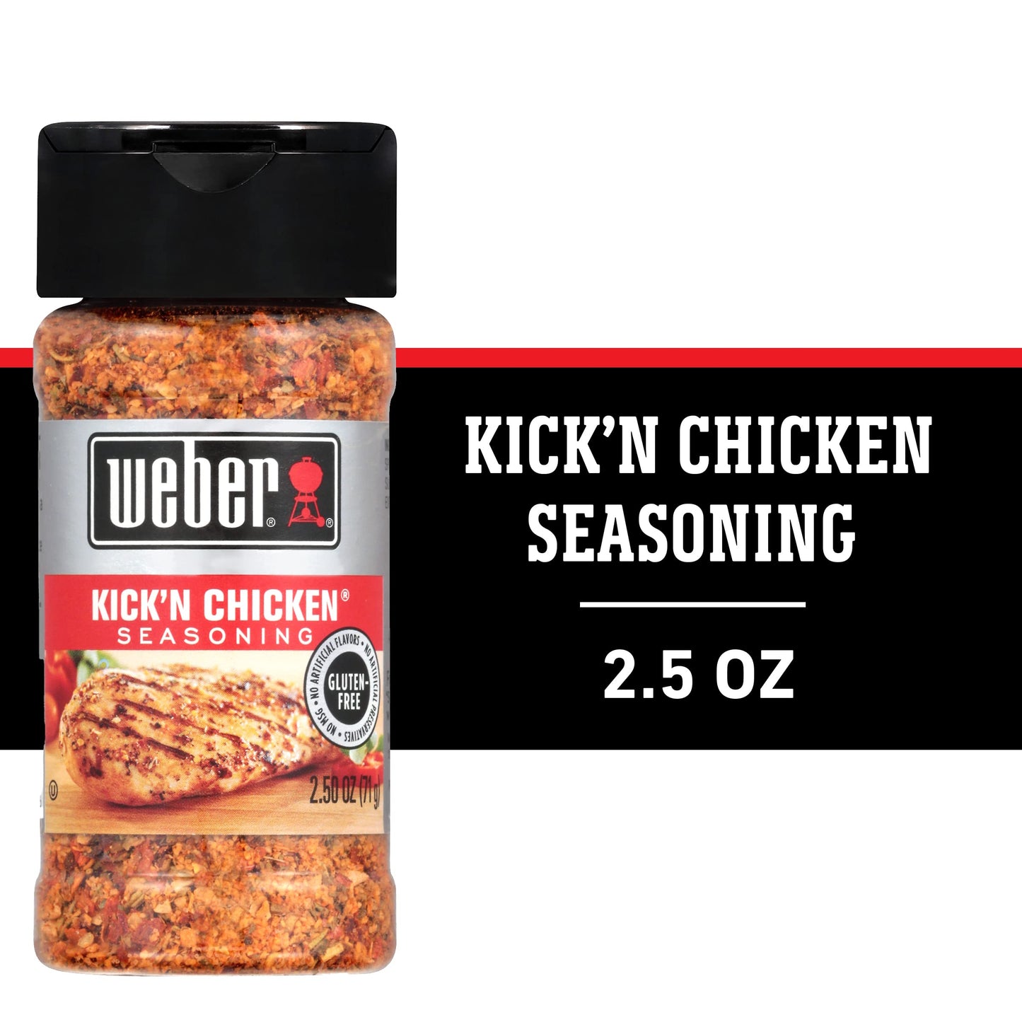 Weber Kickn Chicken Seasoning, 2.5 Ounce Shaker, Model 2003529