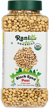 Rani Organic Black Eyed Peas (Dried Lobia) 32oz (2lbs) 908g PET Jar ~ All Natural | Vegan | Gluten Friendly | NON-GMO | Indian O