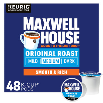 Maxwell House Original Roast Medium Roast K-Cup Coffee Pods, 48 Ct. Box