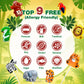 EORA Wildlife-Shaped Lollipops, 24 Pack, 8 Shapes & Flavors, Jungle Theme Candy, Multi-Color, Model YJLLH-WALA-12G24