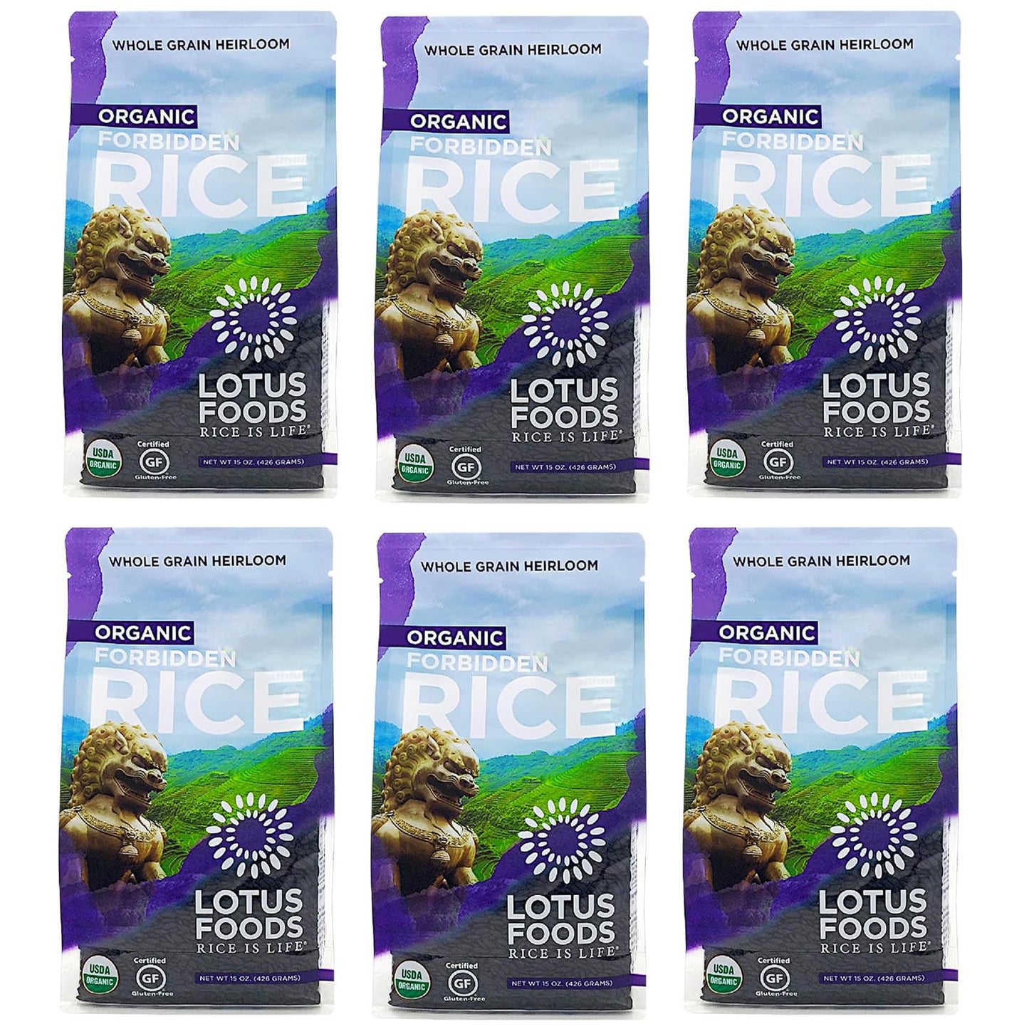 Lotus Foods Gourmet Organic Forbidden Rice, 0.94 Pound (Pack of 6)