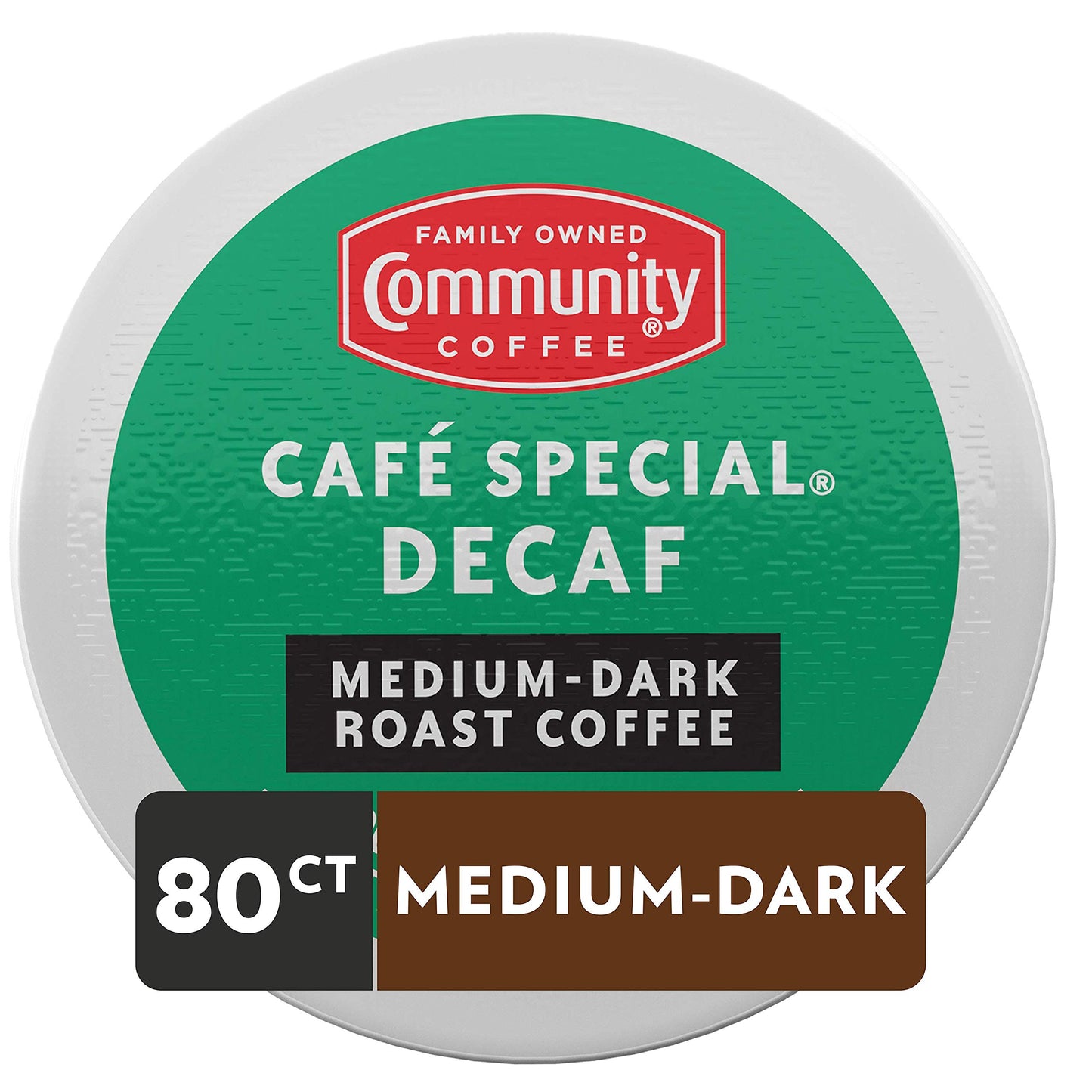 Community Coffee Café Special Decaf Coffee Pods, Medium-Dark Roast, Compatible with Keurig 2.0, 80 Count