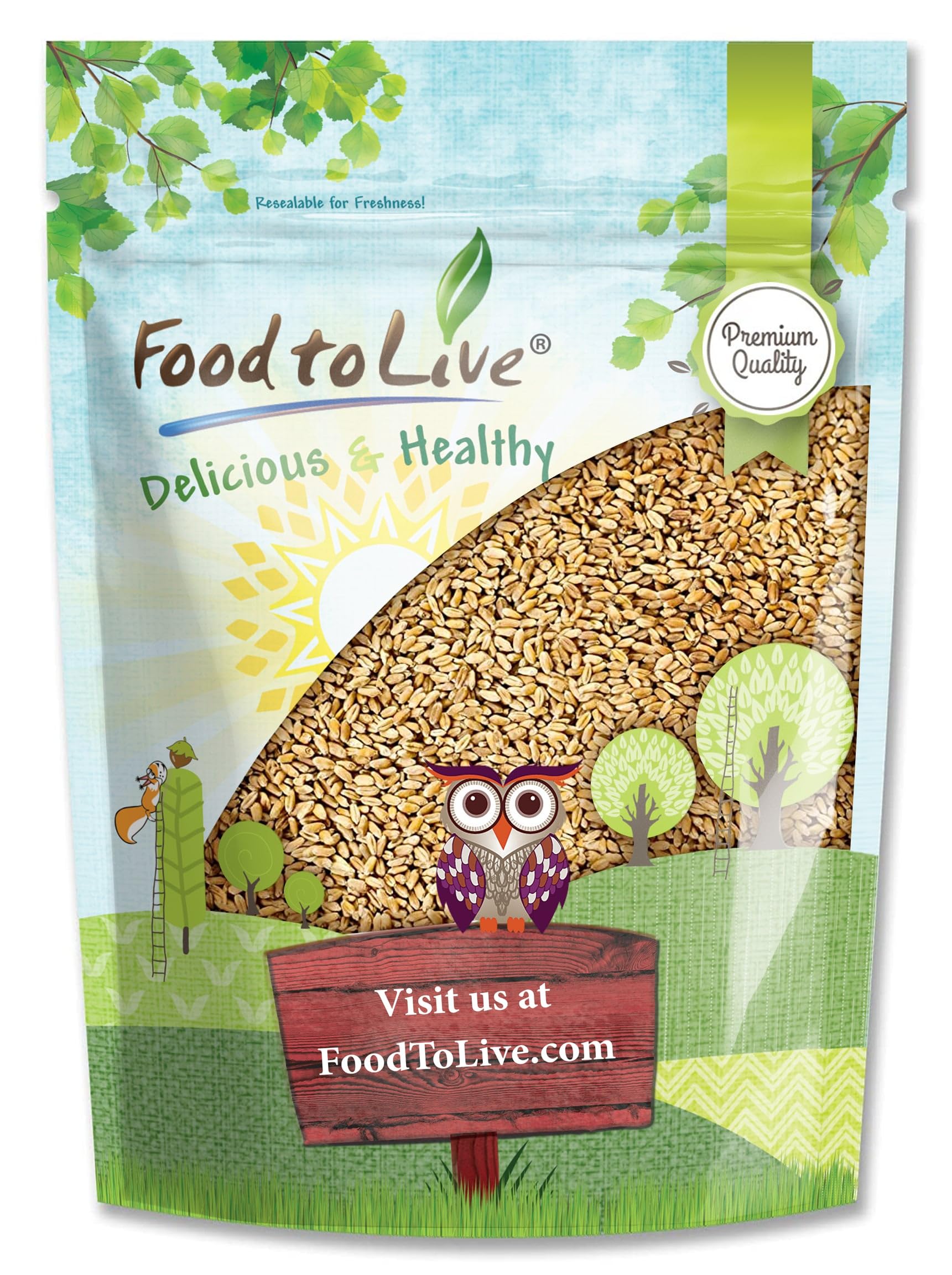 Food To Live Hard Red Wheat Berries, 3 Pounds – Sprouting For Wheatgrass, Kosher, Raw, Vegan, Bulk
