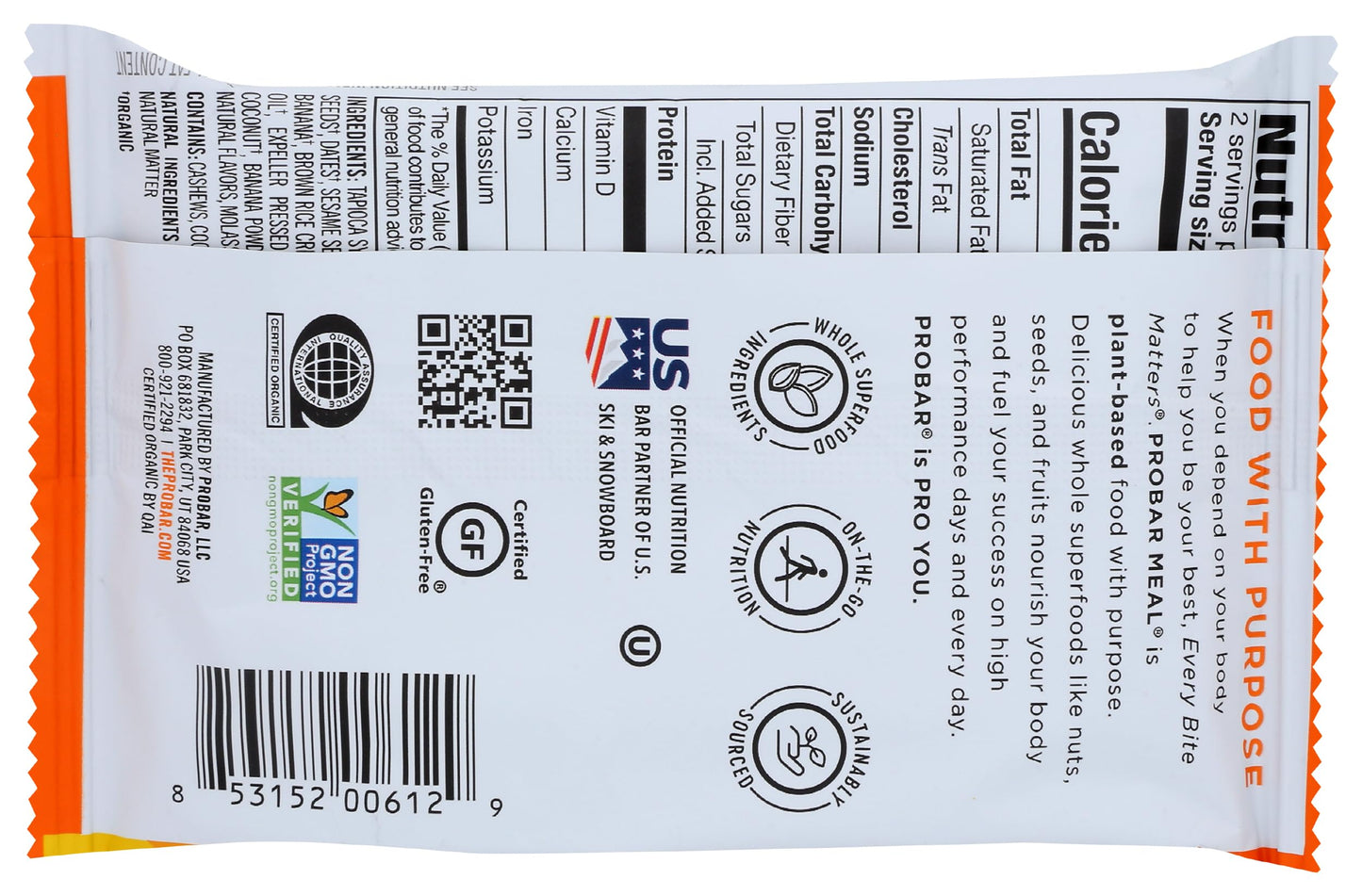 Probar Meal Bar, Banana Nut Bread  - Case of 12 - 3 OZ(D0102HX7I4A.)