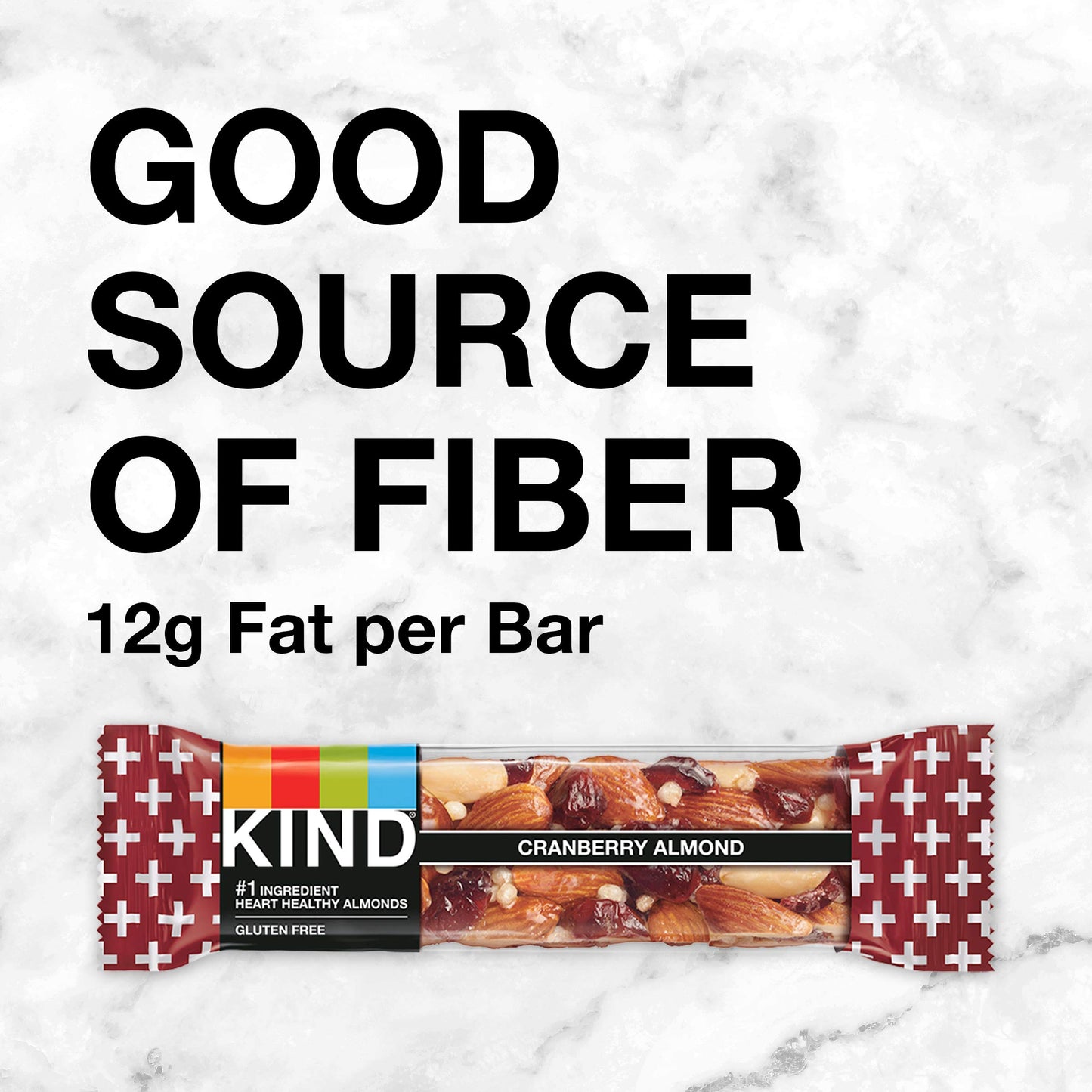 KIND Nut Bars Cranberry Almond Gluten Free Low Sugar 6g Protein 12 Count