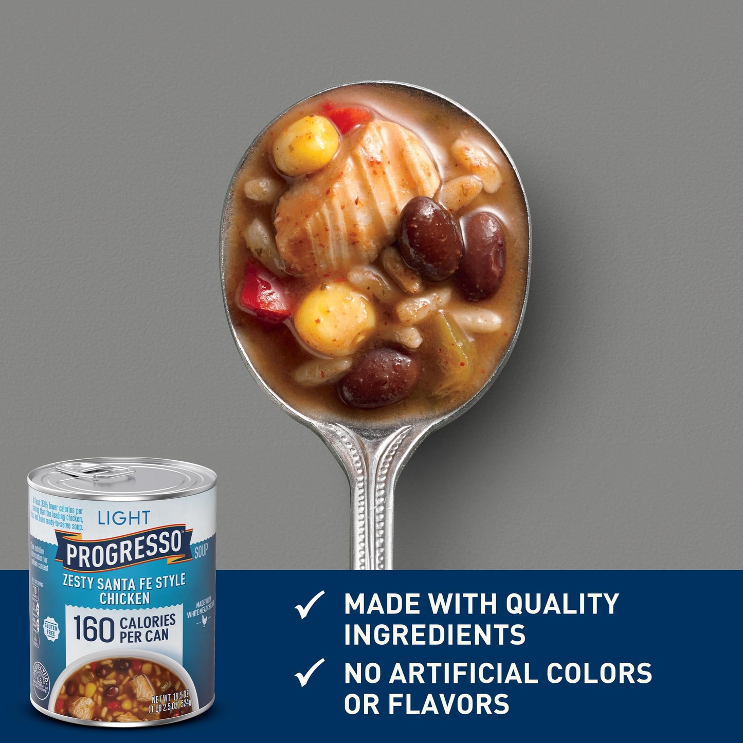 Progresso Light, Zesty Santa Fe Style Chicken Soup, Gluten Free, 18.5 Oz.